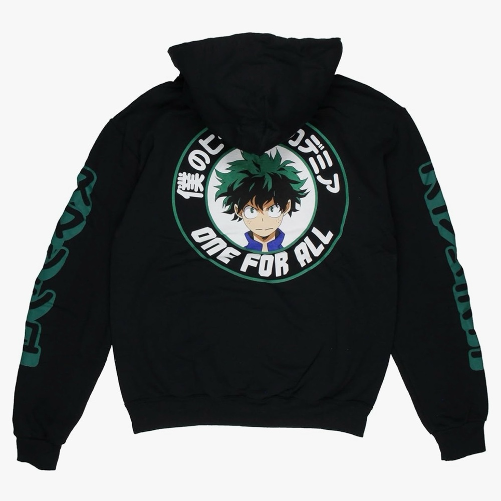 NWOT My Hero Academia Anime Men's Deku One for All Pullover Hoodie small